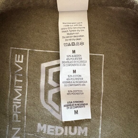 Born Primitive Cropped Muscle Tank Top Heather Olive Graphic Logo Size Medium - Picture 7 of 9